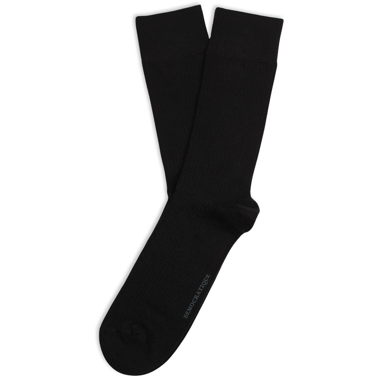 12 pack (pay for 10) of black fine rib socks