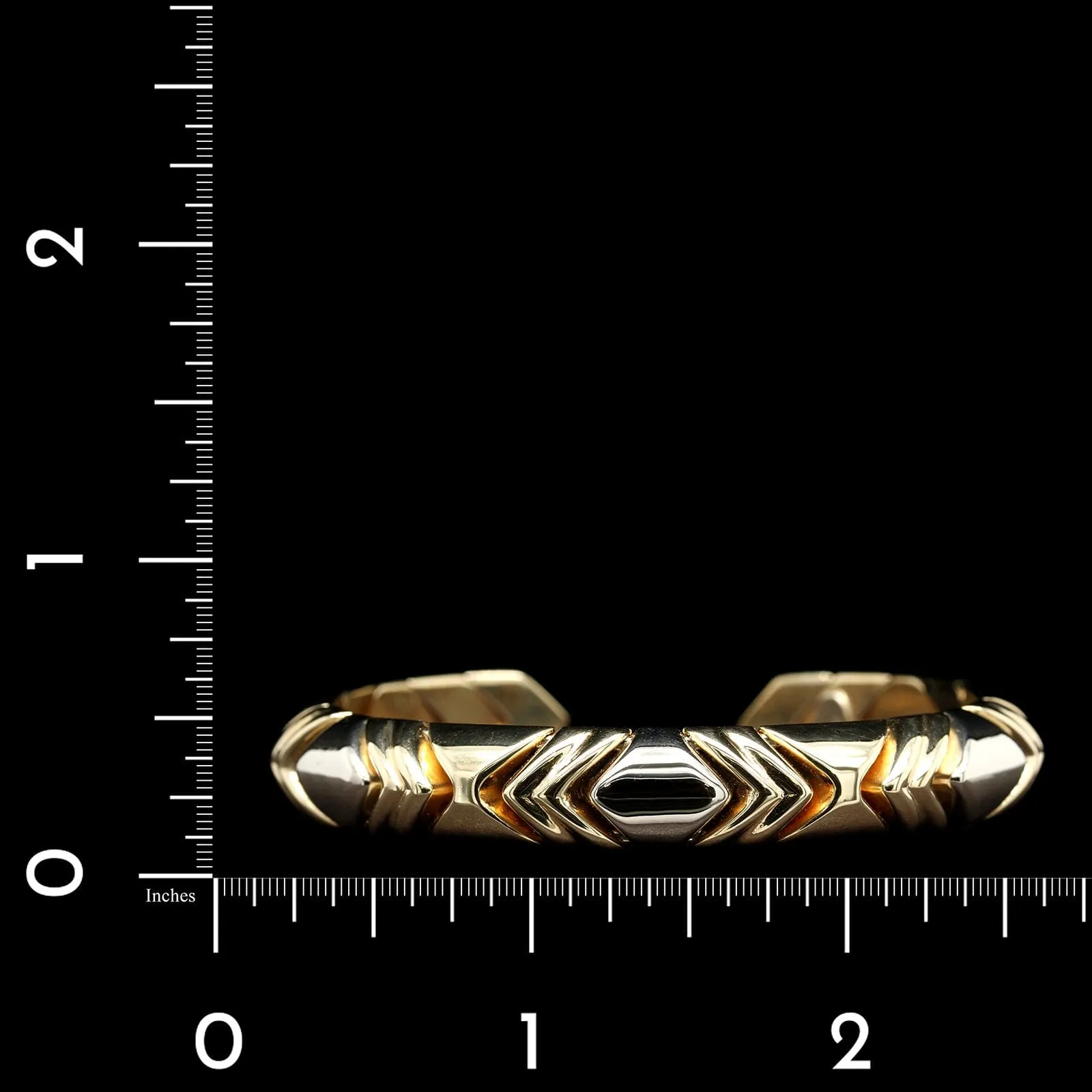 14K Two-tone Gold Estate Flex Cuff Bracelet