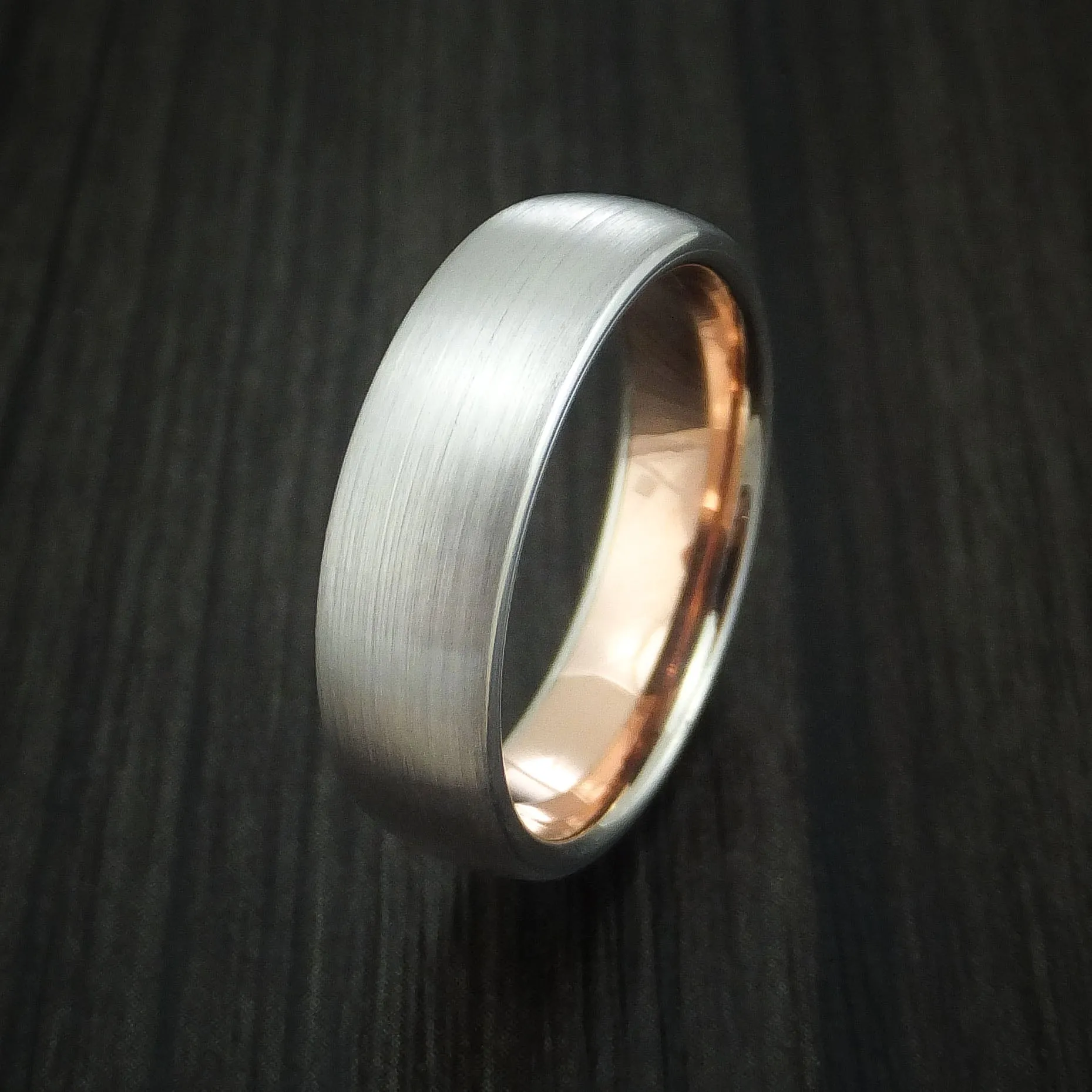 14k White Gold and Rose Gold Men's Band Custom Made