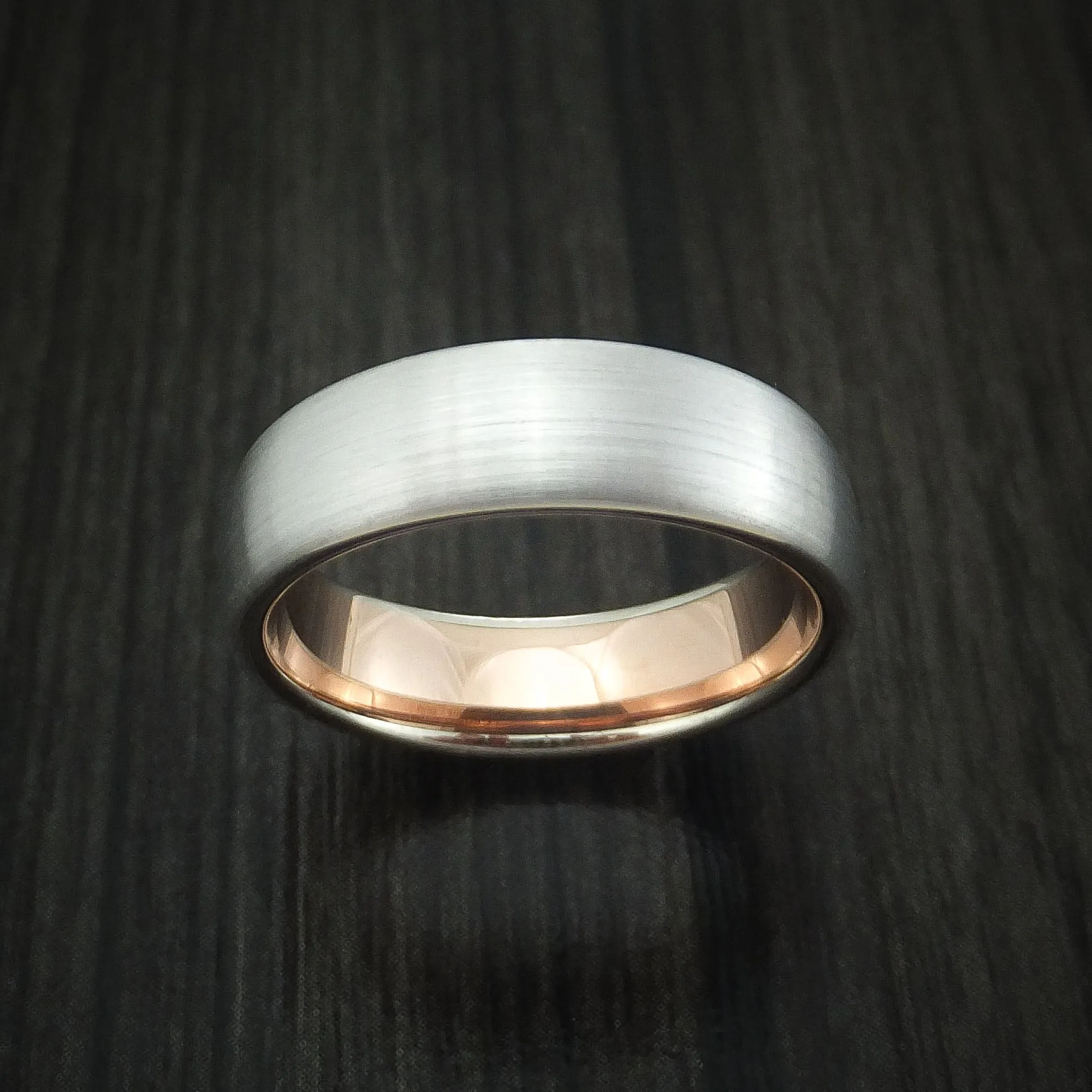 14k White Gold and Rose Gold Men's Band Custom Made