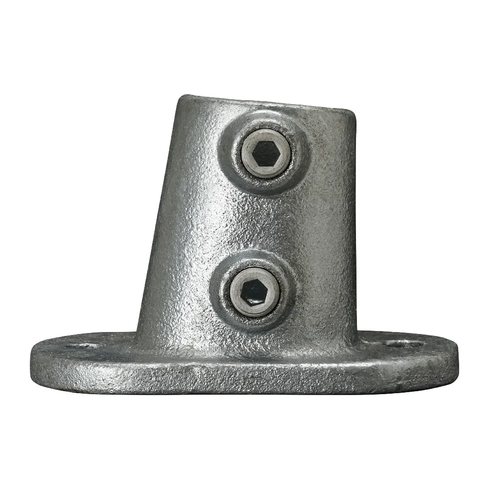 152NC Slope Oval Base Flange 0-11° Key Clamp To Suit 42.4mm Tube