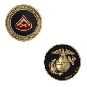 1.75" USMC Rank Lance Corporal (New) Coin