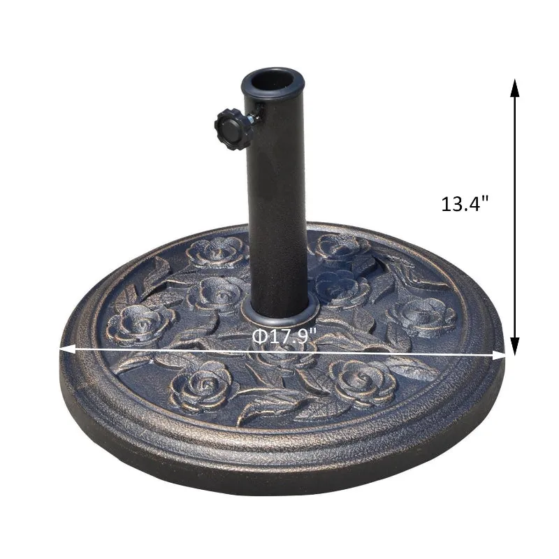 18" Round Patio Umbrella Base - Bronze