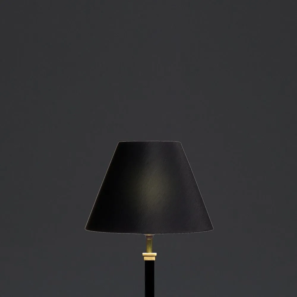 25cm empire lampshade in black with glasgow gold interior