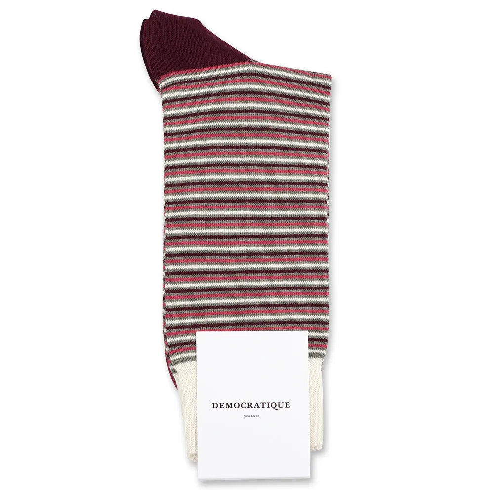 6-pack Originals Ultralight Stripes Socks Army / Heavy Rosso / Light Rosso / Red Wine / Off White