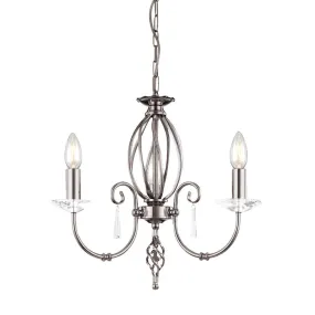 Aegean 3 Light Chandelier - Polished Nickel