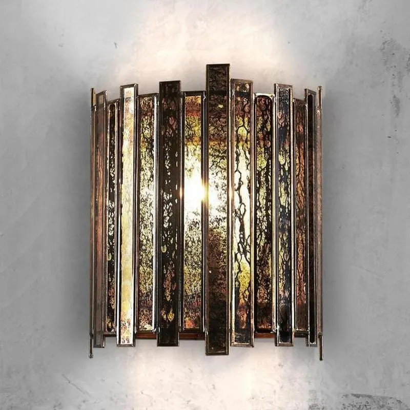 Art Deco Antiqued Mirror Sconce | SALE