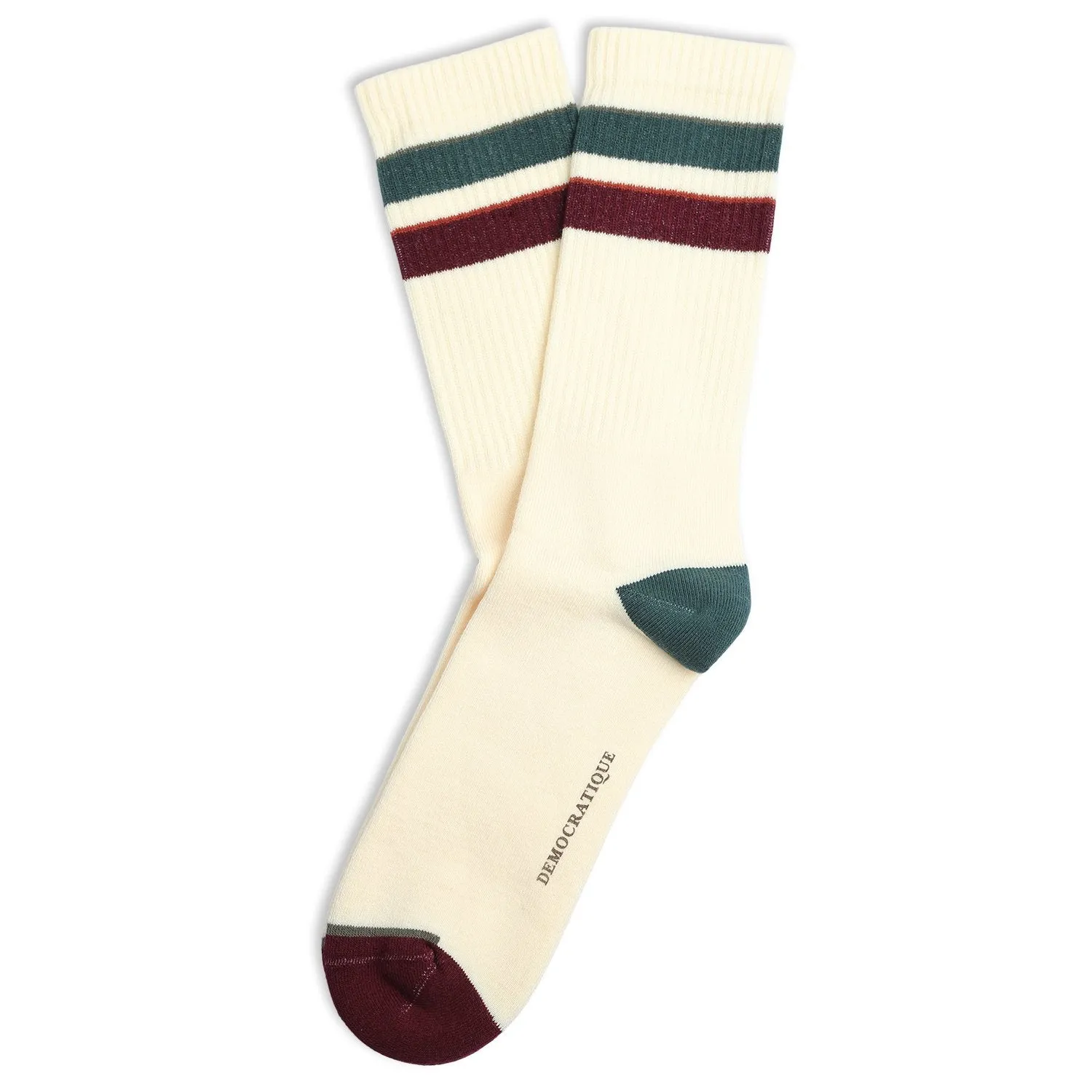 Athletique Classique Stripes Socks Off White / Forrest Green / Army / Red Wine / Light Rosso