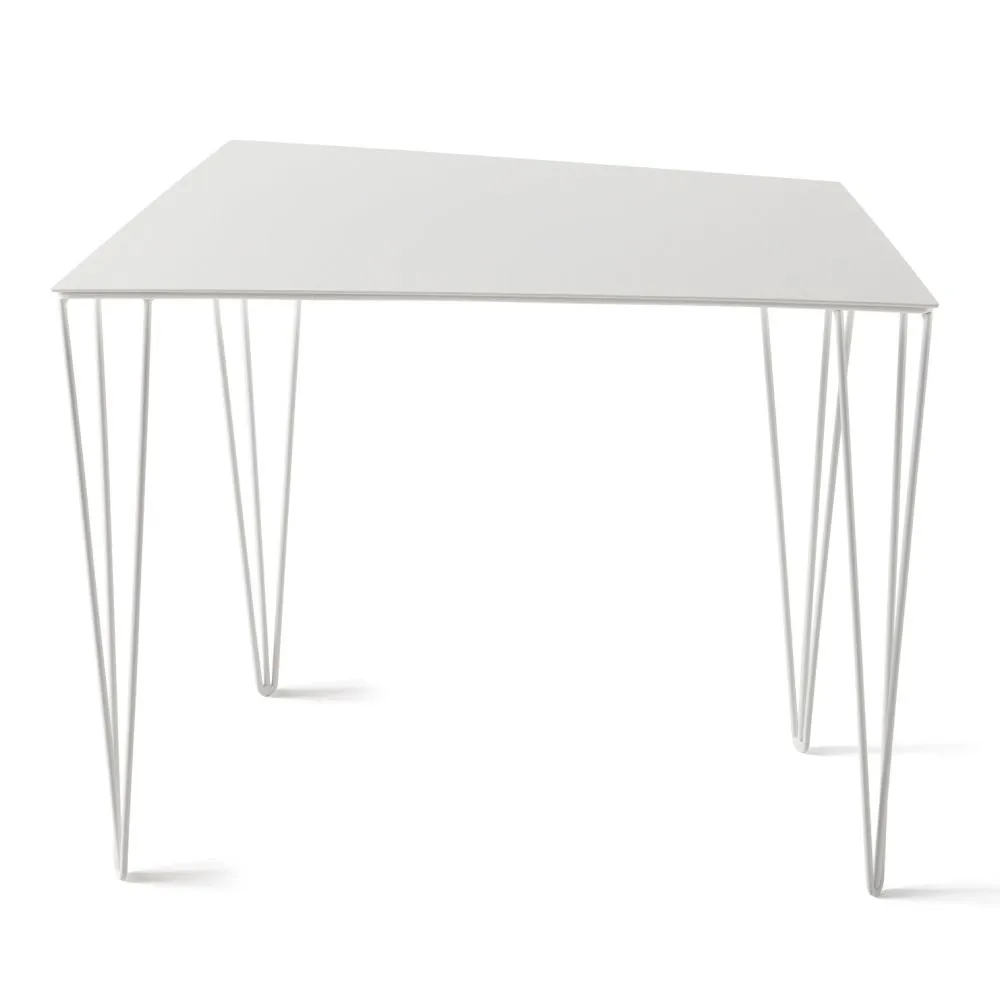 Atipico Chele 56x29 cm small Table in signal white metal