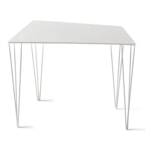 Atipico Chele 56x29 cm small Table in signal white metal