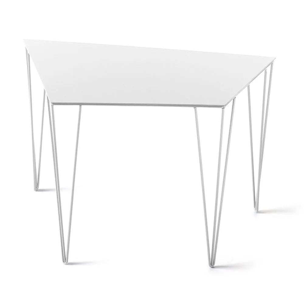 Atipico Chele 59x38 cm small Table in signal white metal