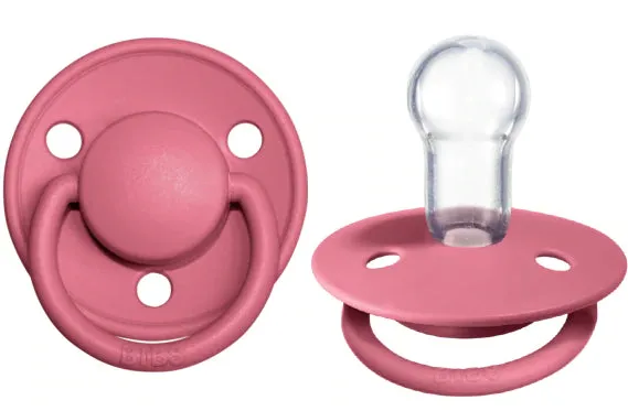 BIBS Pacifier De Lux Silicone 2 PK Coral