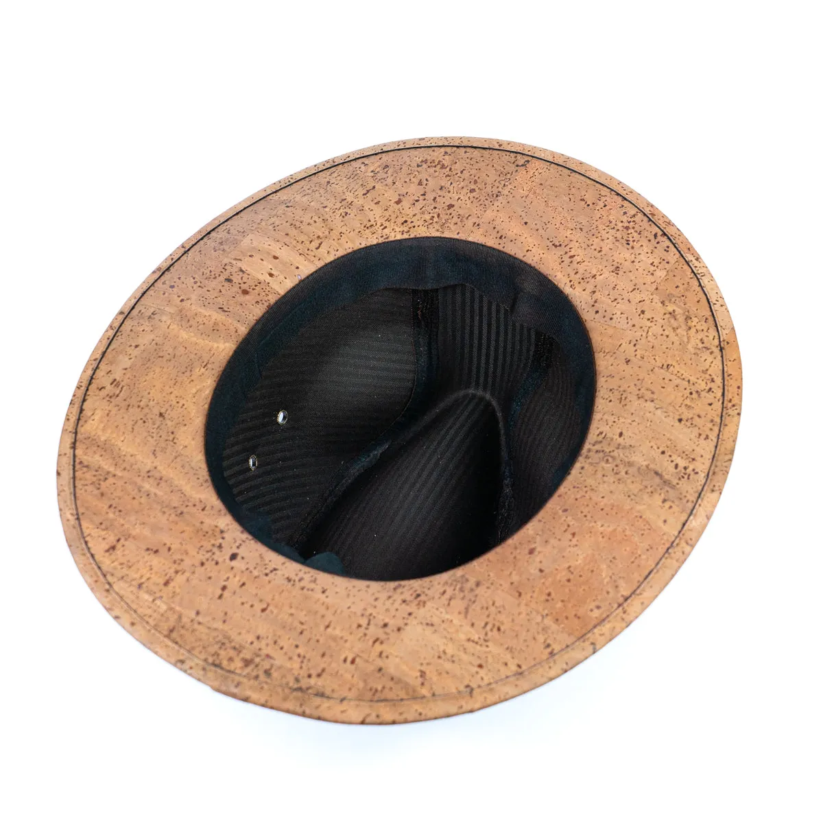 Black and Brown Tobacco-Toned Cork Cowboy Hat, 22.8 Inches (58 cm) Interior  L-1071