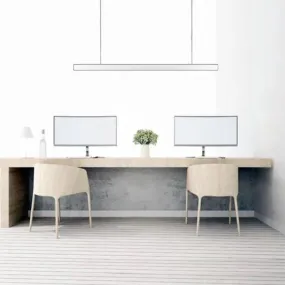 Boxy White Linear Pendant | Integrated Power Cord | Assorted Sizes