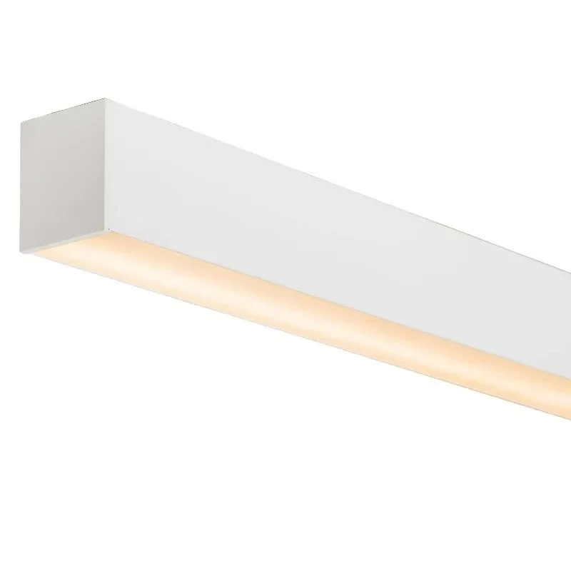 Boxy White Linear Pendant | Integrated Power Cord | Assorted Sizes