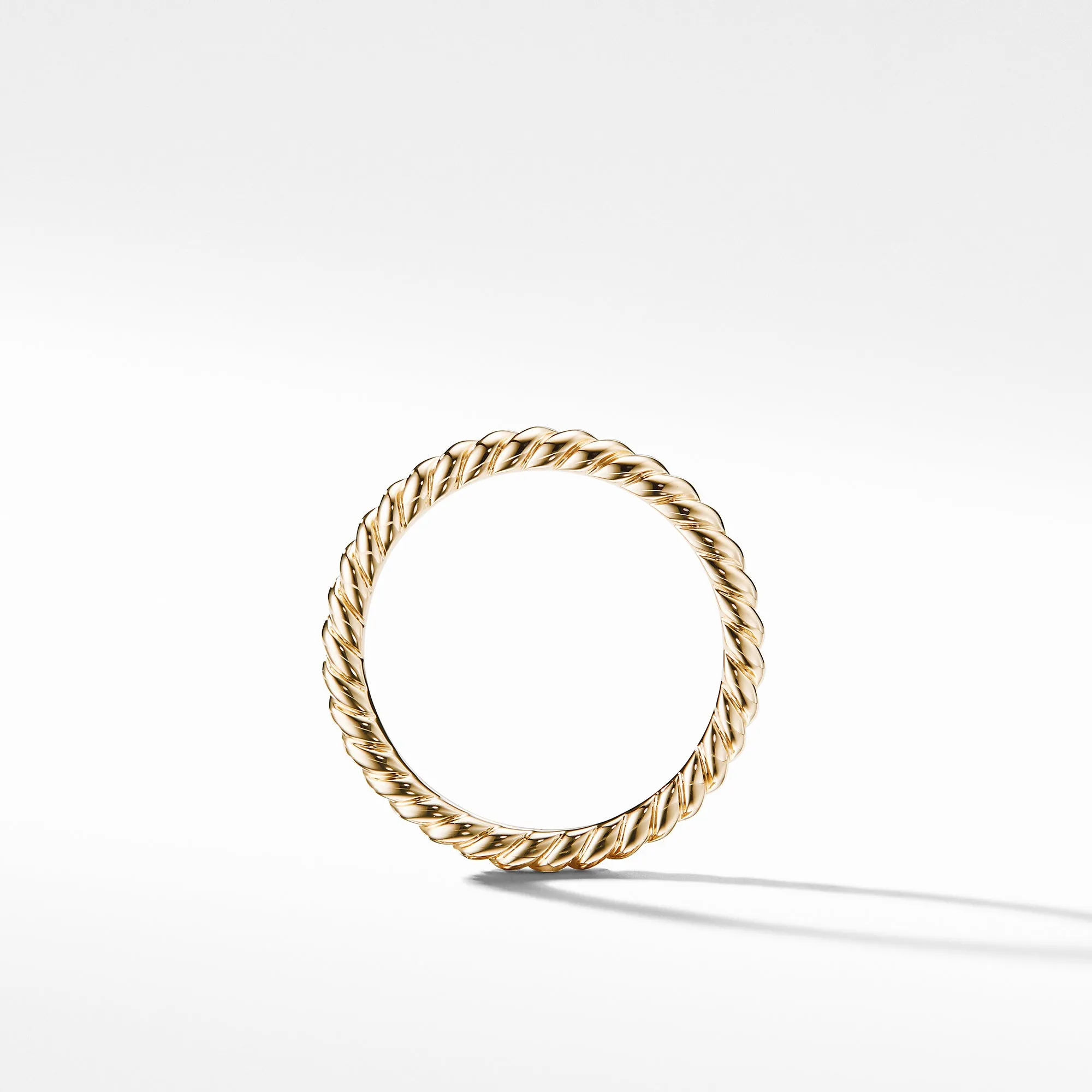 Cable 2.45mm Band Ring in 18K Yellow Gold, Size 7