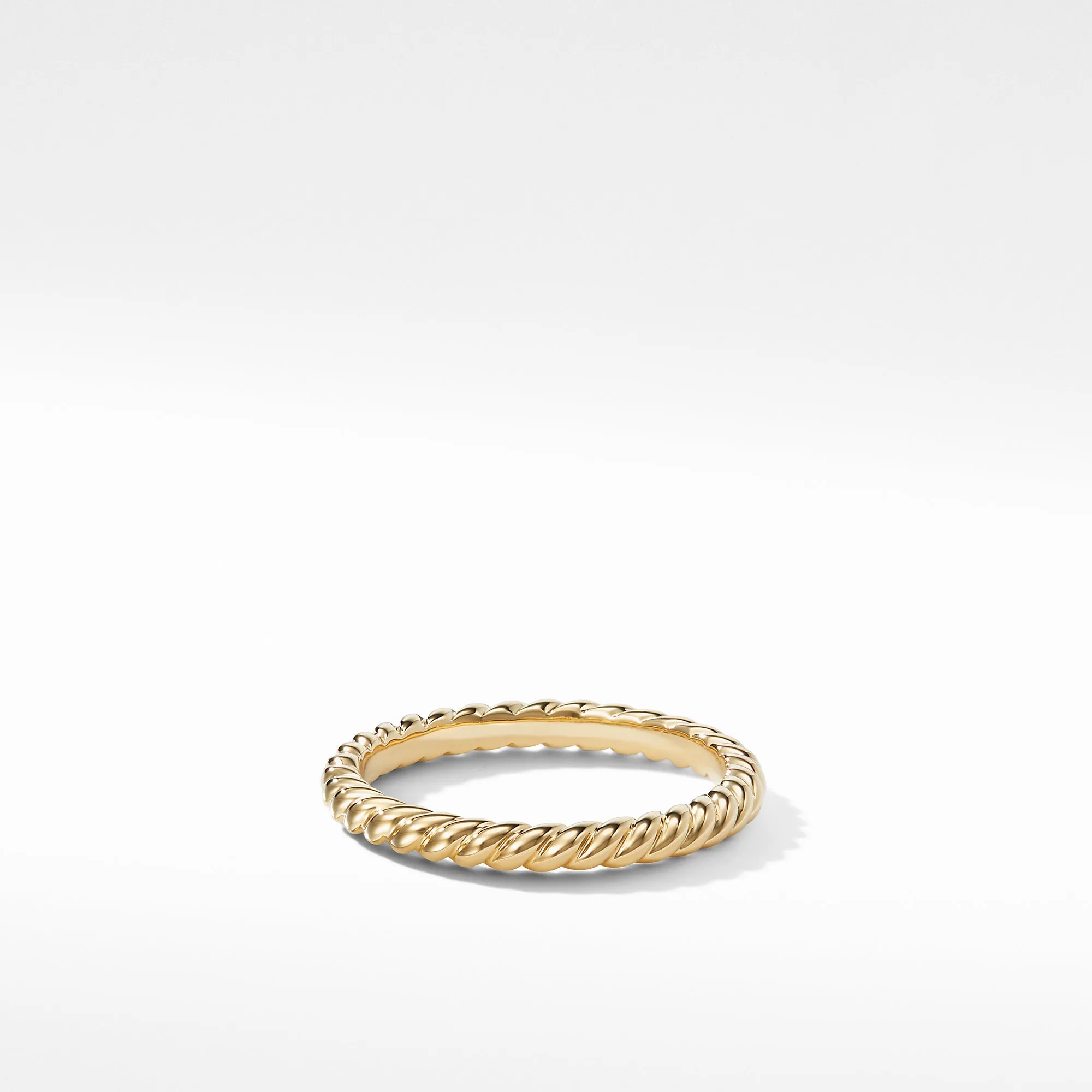 Cable 2.45mm Band Ring in 18K Yellow Gold, Size 7