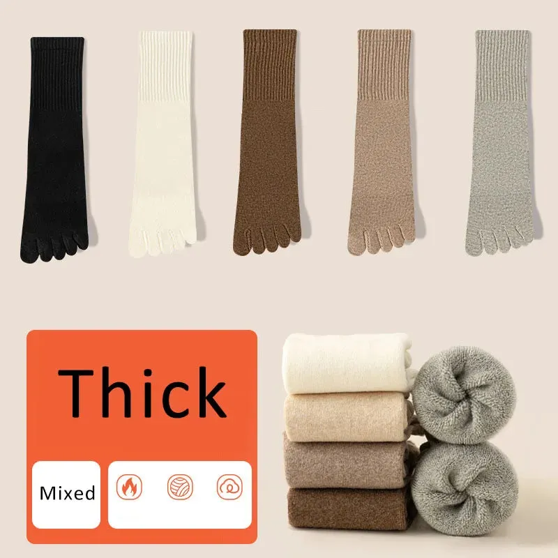 Calcetines de Dedo para Mujeres – Pack de 5 Pares | Invierno Cálido y Cómodo