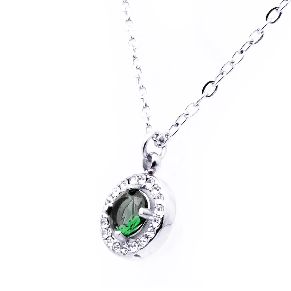 Collana Silver Gemma Verde