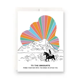 Cosmic Cowboy Graduate Greeting Card