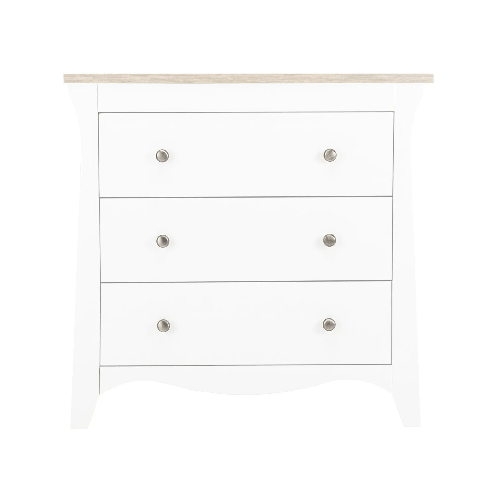 CuddleCo Clara 3 Drawer Dresser & Changer - White & Ash