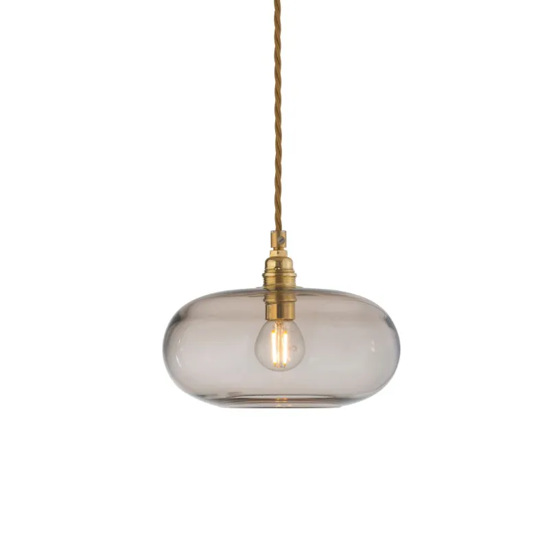 Danish Hand Blown Glass Pendant | Gold