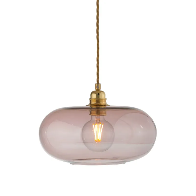 Danish Hand Blown Glass Pendant | Gold