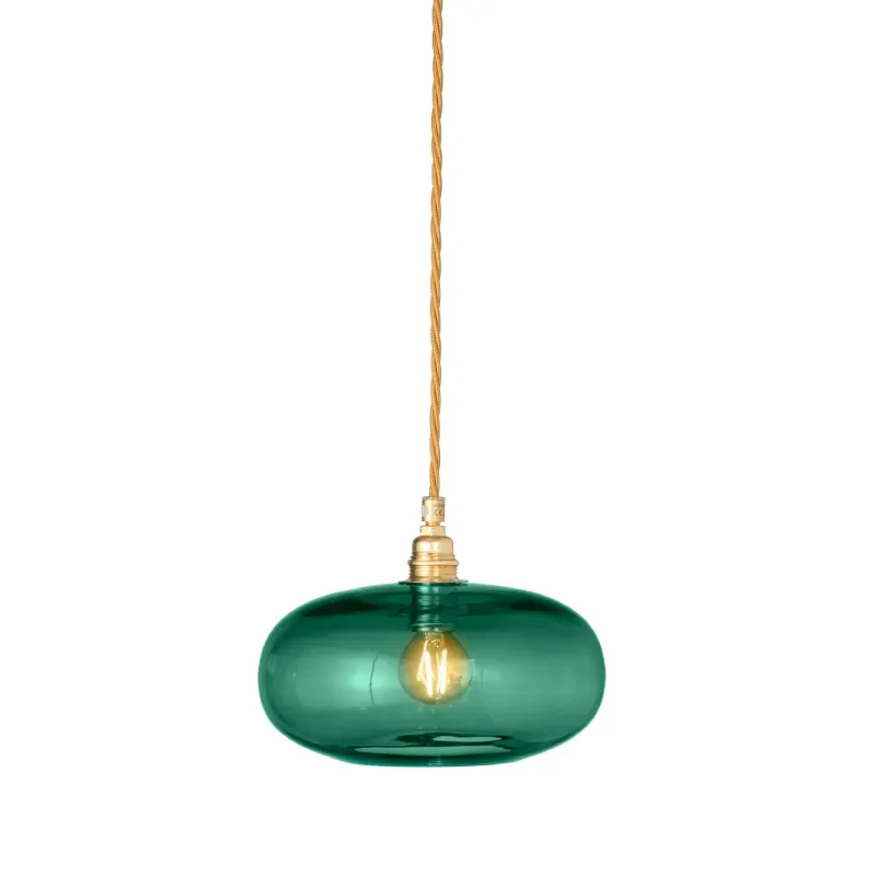 Danish Hand Blown Glass Pendant | Gold