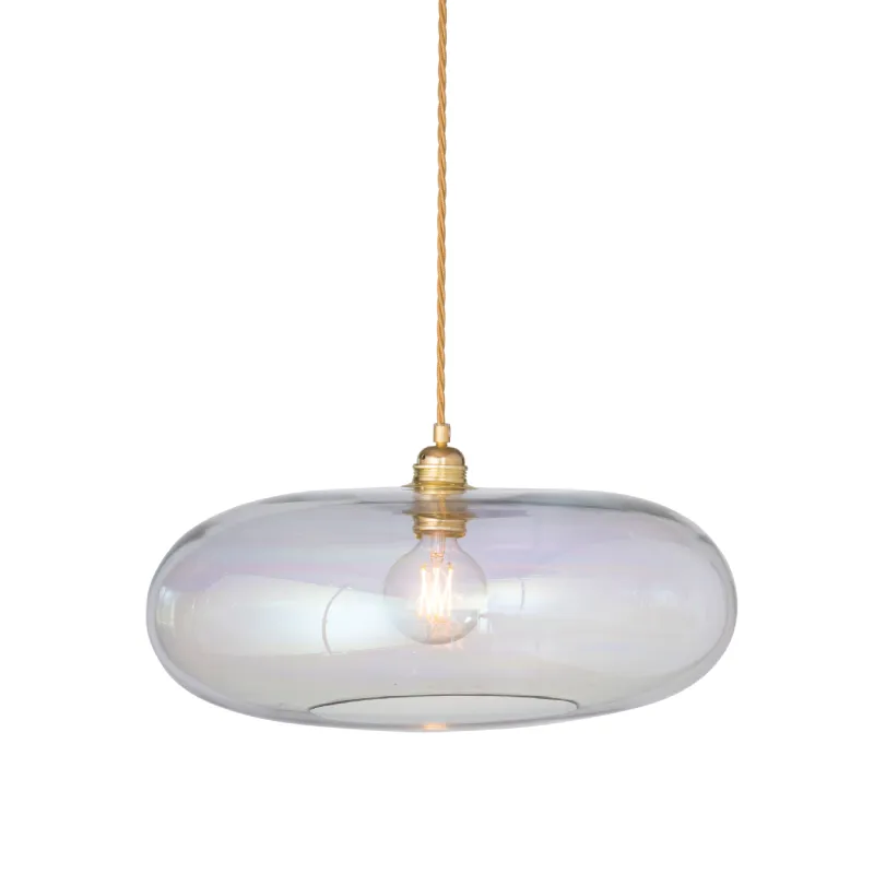 Danish Hand Blown Glass Pendant | Gold