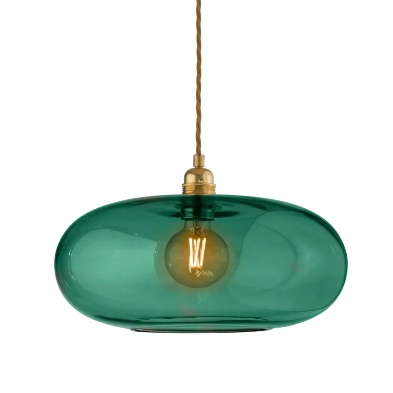 Danish Hand Blown Glass Pendant | Gold