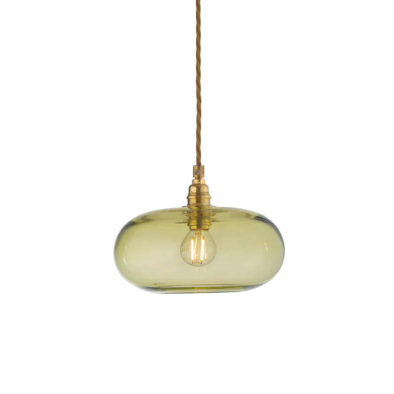 Danish Hand Blown Glass Pendant | Gold