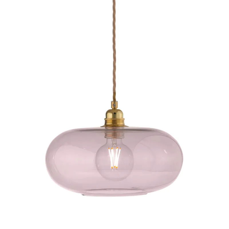 Danish Hand Blown Glass Pendant | Gold