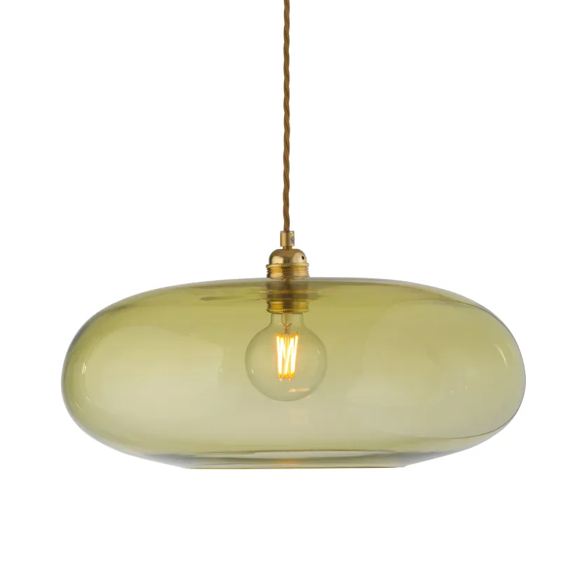 Danish Hand Blown Glass Pendant | Gold