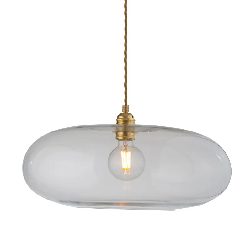 Danish Hand Blown Glass Pendant | Gold