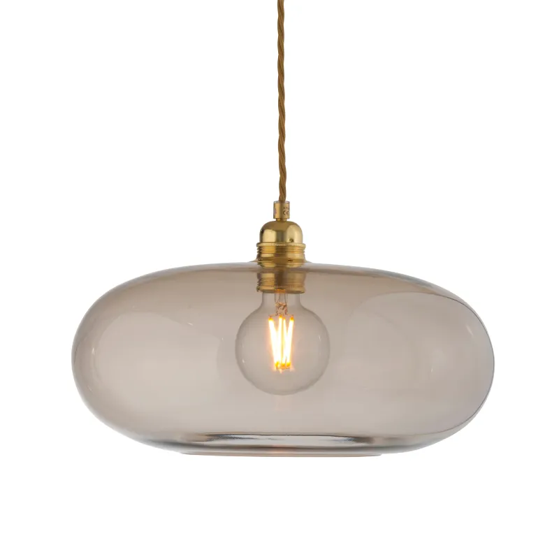 Danish Hand Blown Glass Pendant | Gold