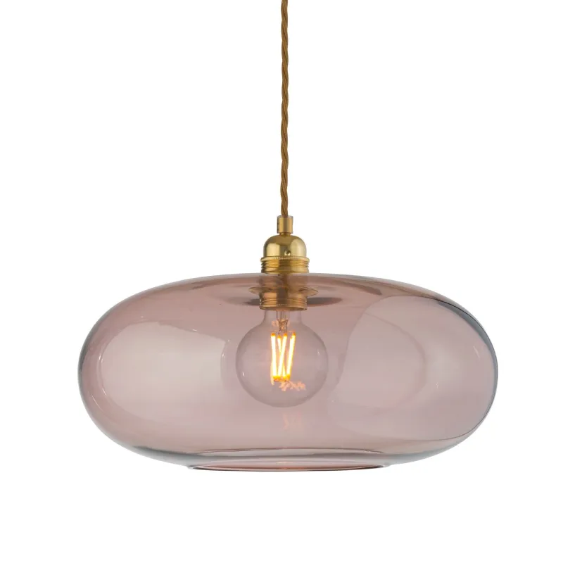 Danish Hand Blown Glass Pendant | Gold