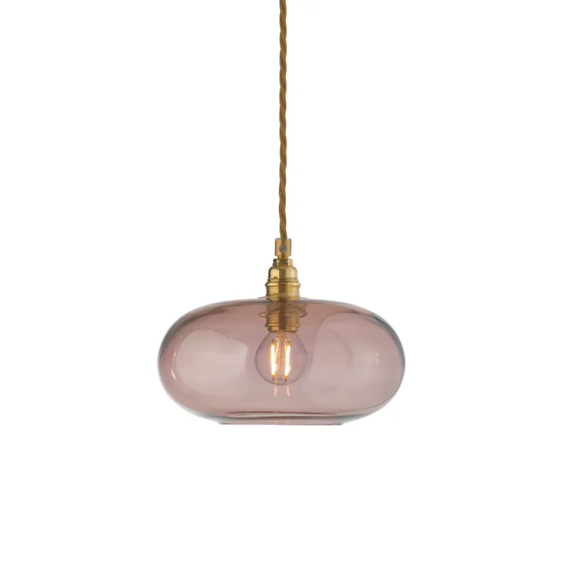 Danish Hand Blown Glass Pendant | Gold