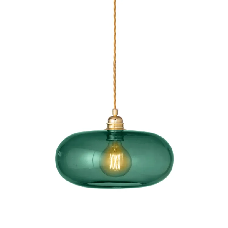 Danish Hand Blown Glass Pendant | Gold