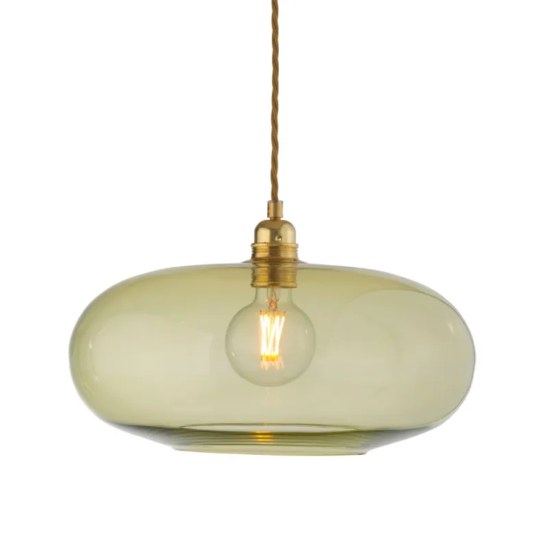 Danish Hand Blown Glass Pendant | Gold