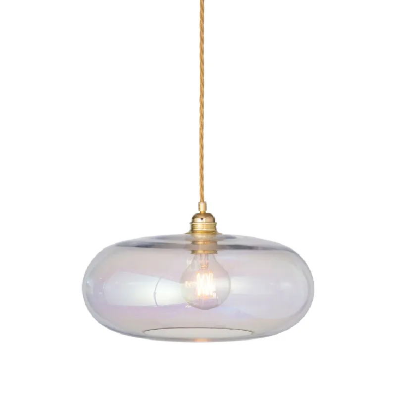 Danish Hand Blown Glass Pendant | Gold