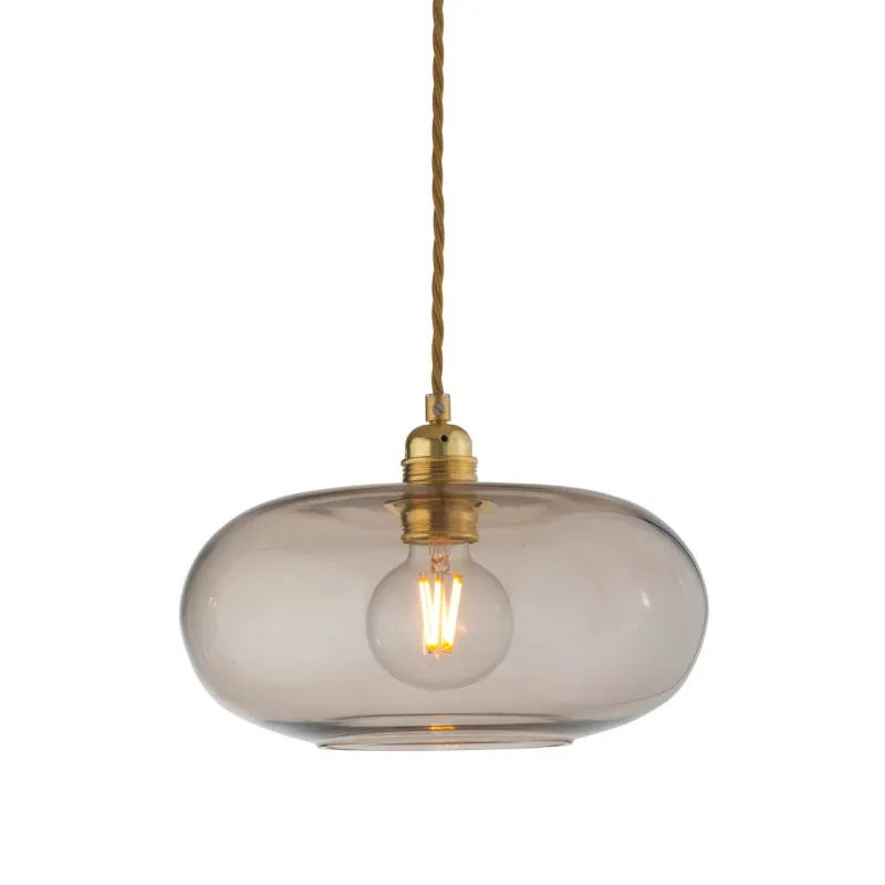 Danish Hand Blown Glass Pendant | Gold