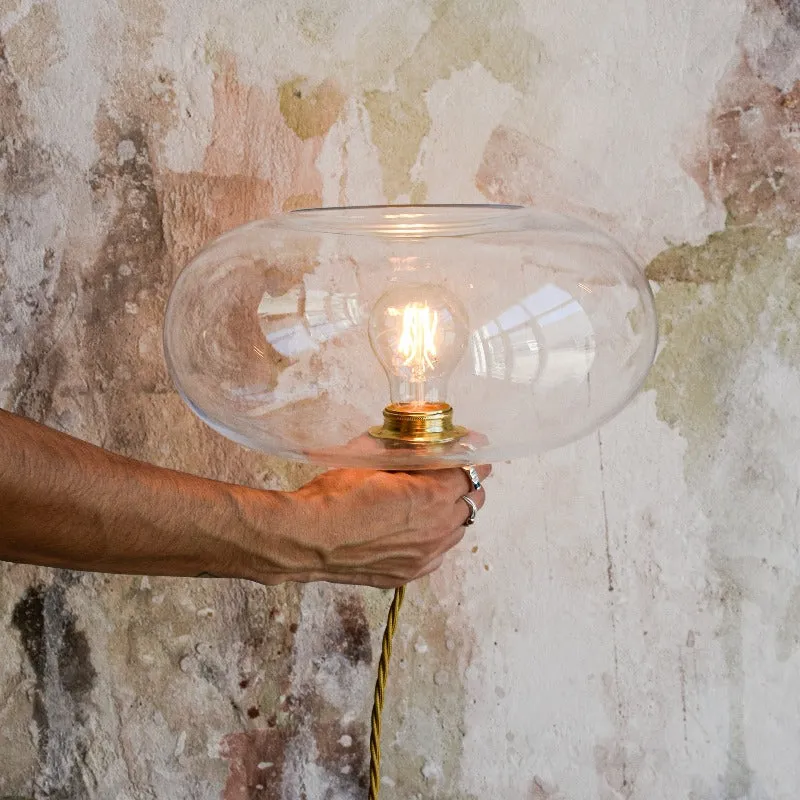 Danish Hand Blown Glass Pendant | Gold