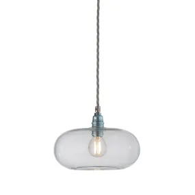 Danish Hand-Blown Glass Pendant | Silver