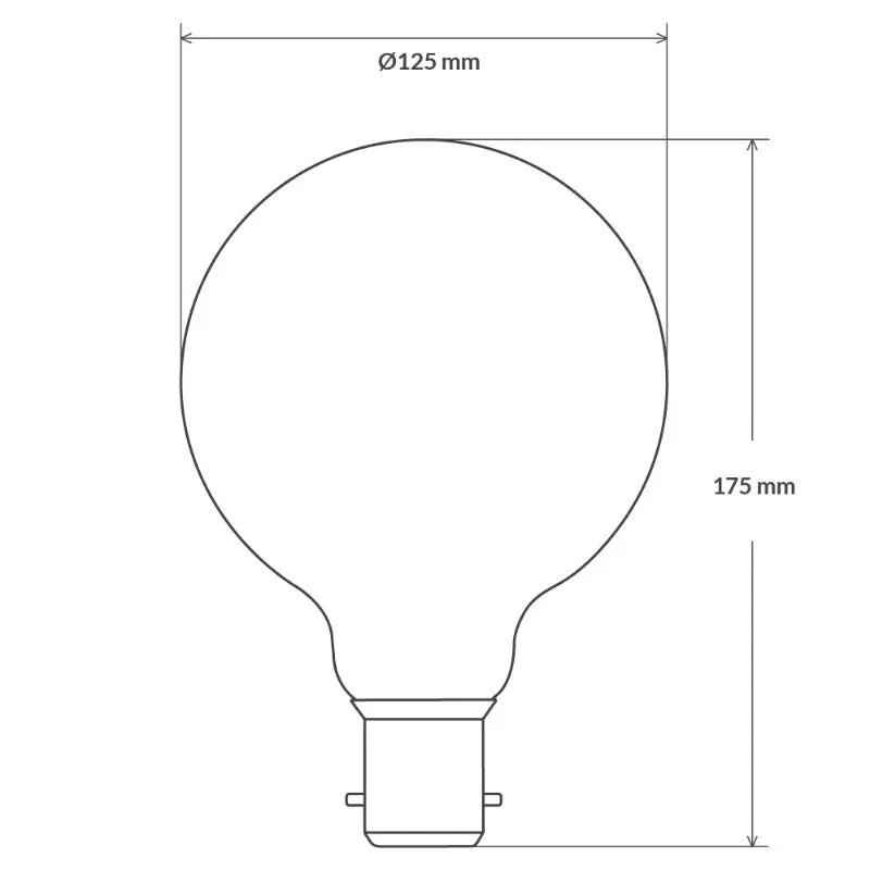 Dimmable B22 LED Spiral | G125 | 4W | 2200K