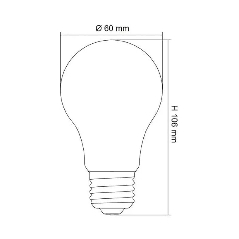 Dimmable E27 LED | A60 | 8W | 2700K | SALE