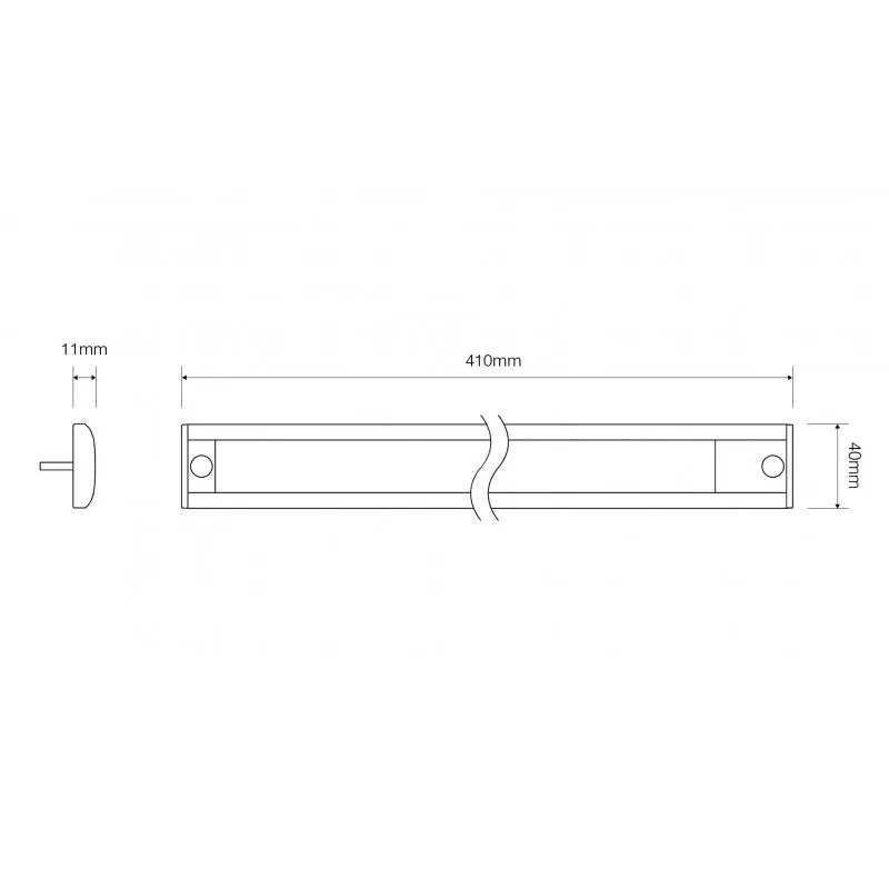 Interior Lamp with Touch Button 410mm 12v / Grey Base / LED Autolamps