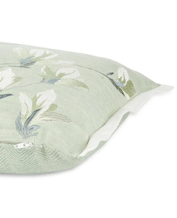 Magnolia Grove Embroidered Hedgerow Cushion