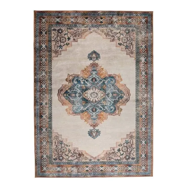 Mahal Carpet in Blue and Brick 170X240