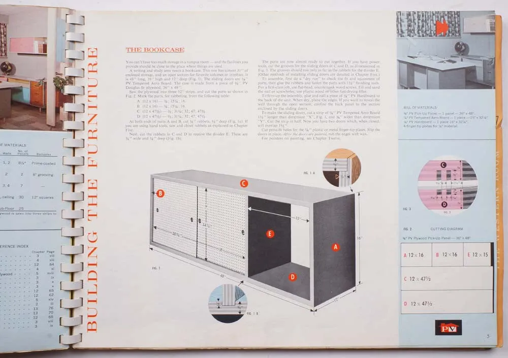 Mid Century Interior Design Recreation Rooms Book w Photos & Instructions 1961