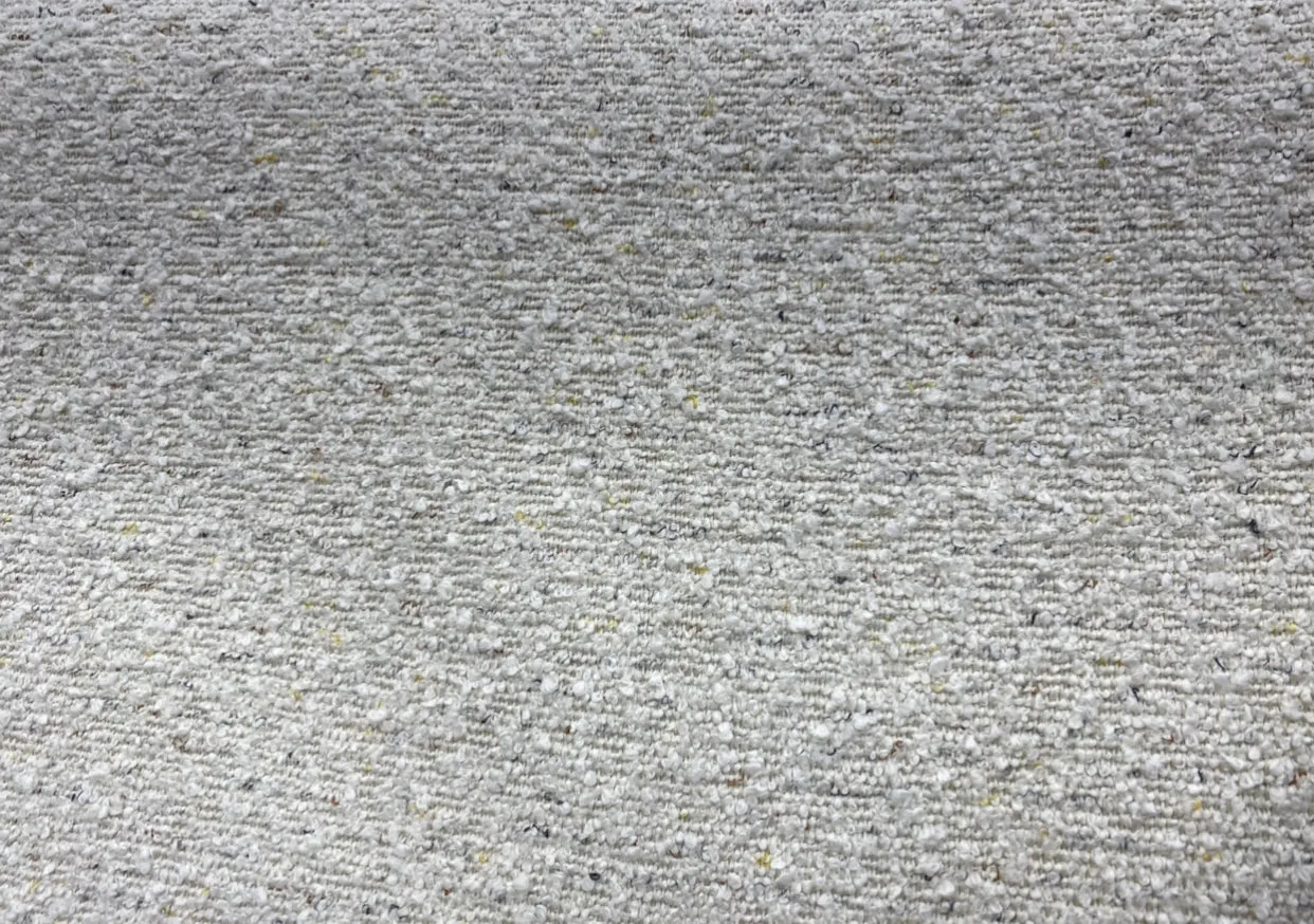 NEW Lady Jane Designer Upholstery Boucle Fabric in White Melange